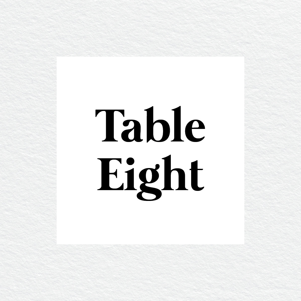 Always Together Table Numbers