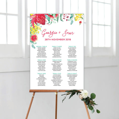 Botanical Wreath Seating Chart