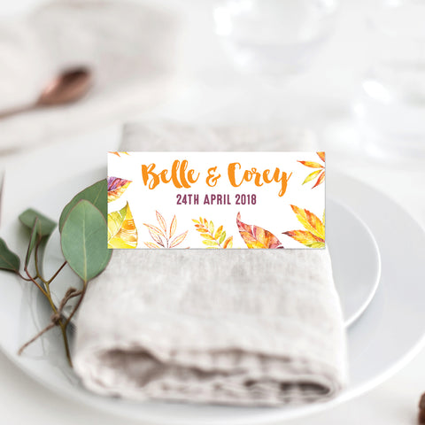 Watercolour Blooms Placecard