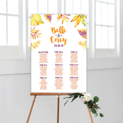 Botanical Wreath Seating Chart