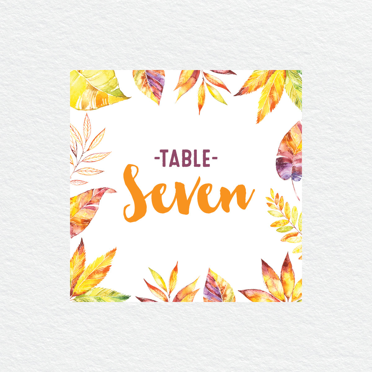 Autumn Vibes Table Numbers