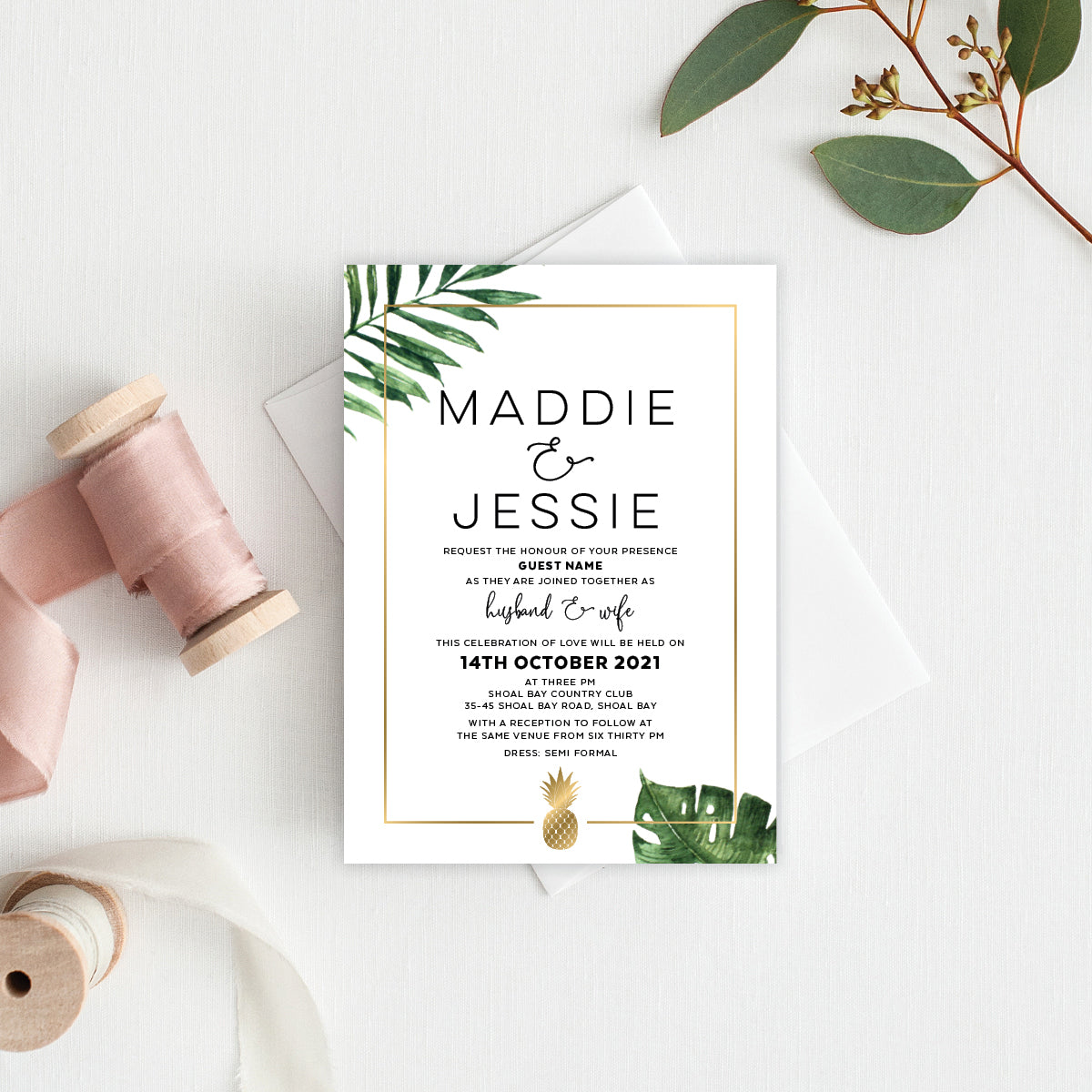 Beverly Hills Rectangle Invitation