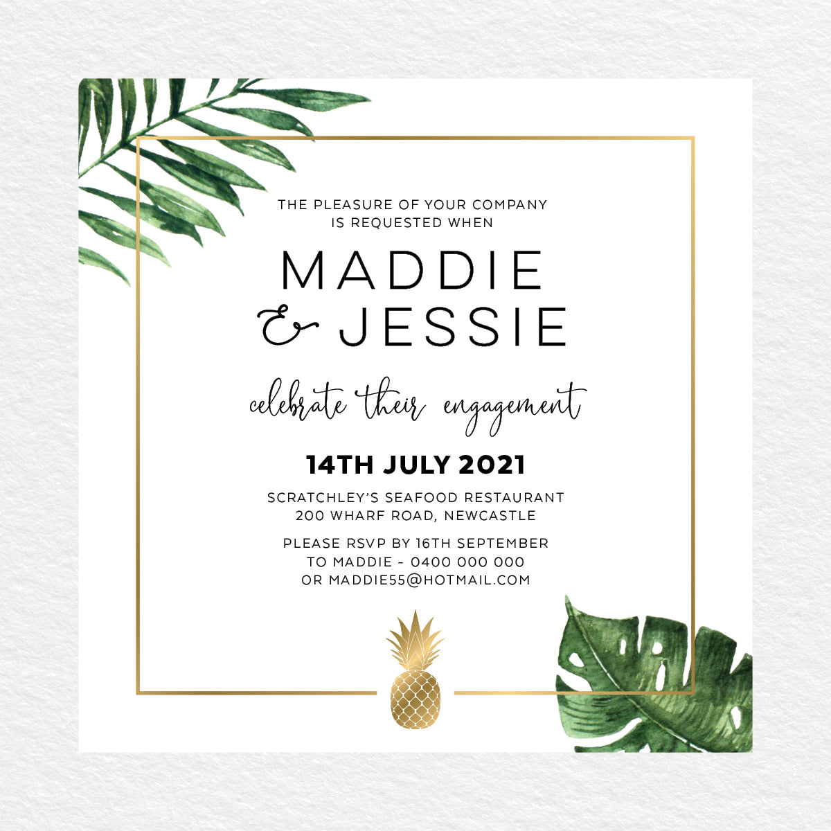 Beverly Hills Engagement Invitation