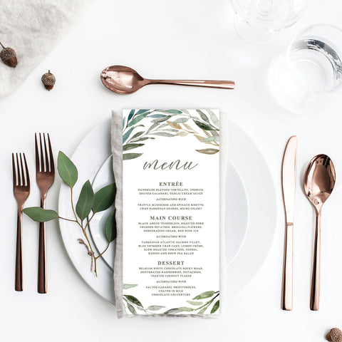 Floral Marsala Rectangle Invitation