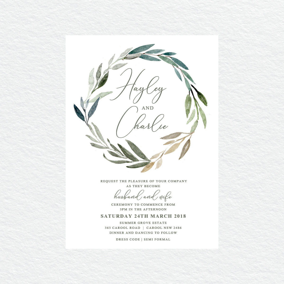 Botanical Bliss Rectangle Invitation