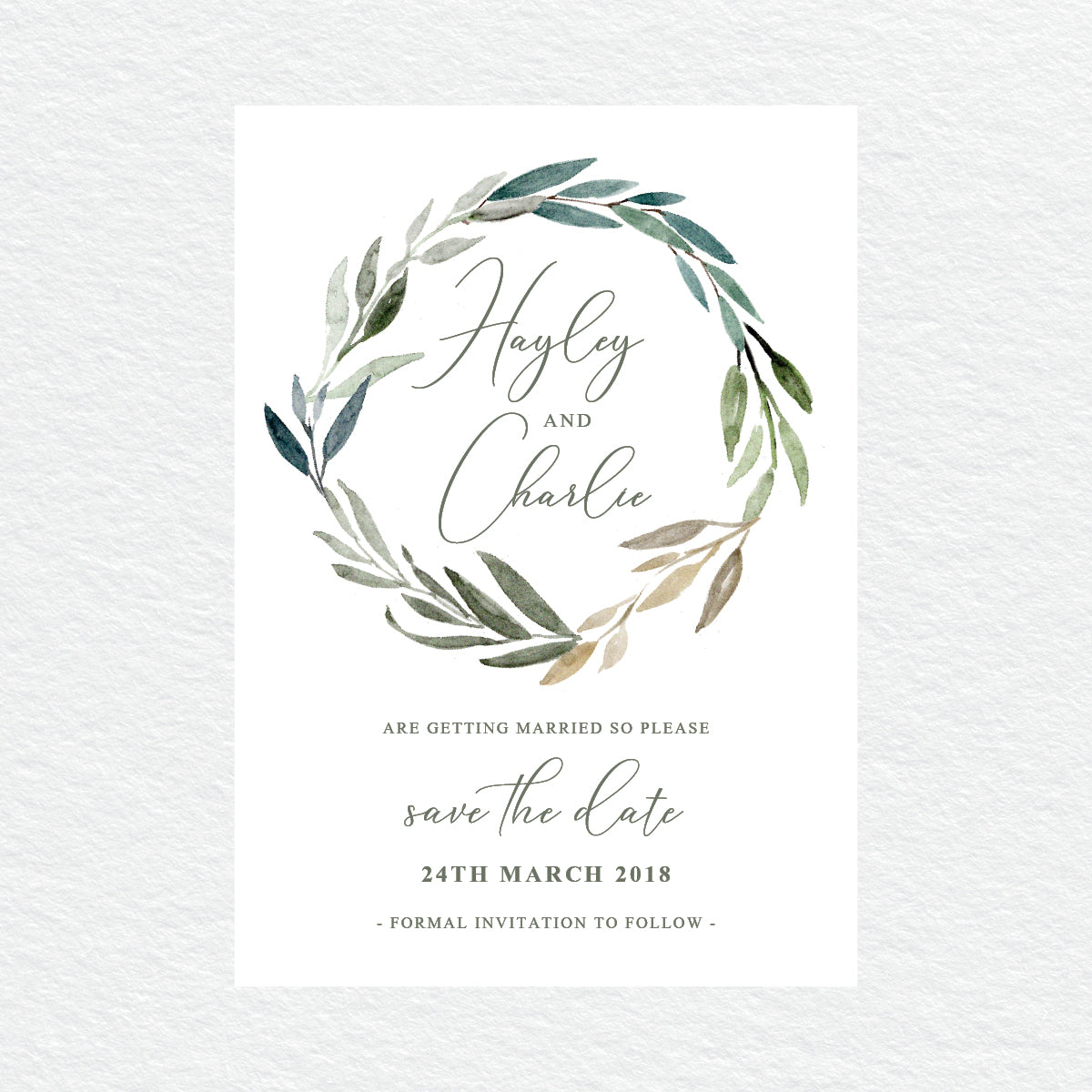 Botanical Bliss Save the Date Card
