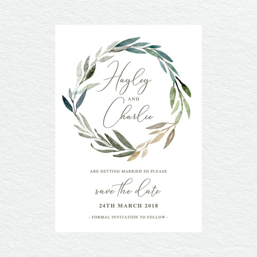 Botanical Bliss Save the Date Card