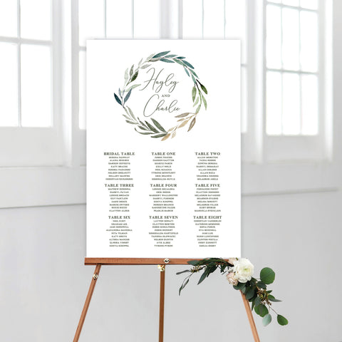 Floral Marsala Seating Chart