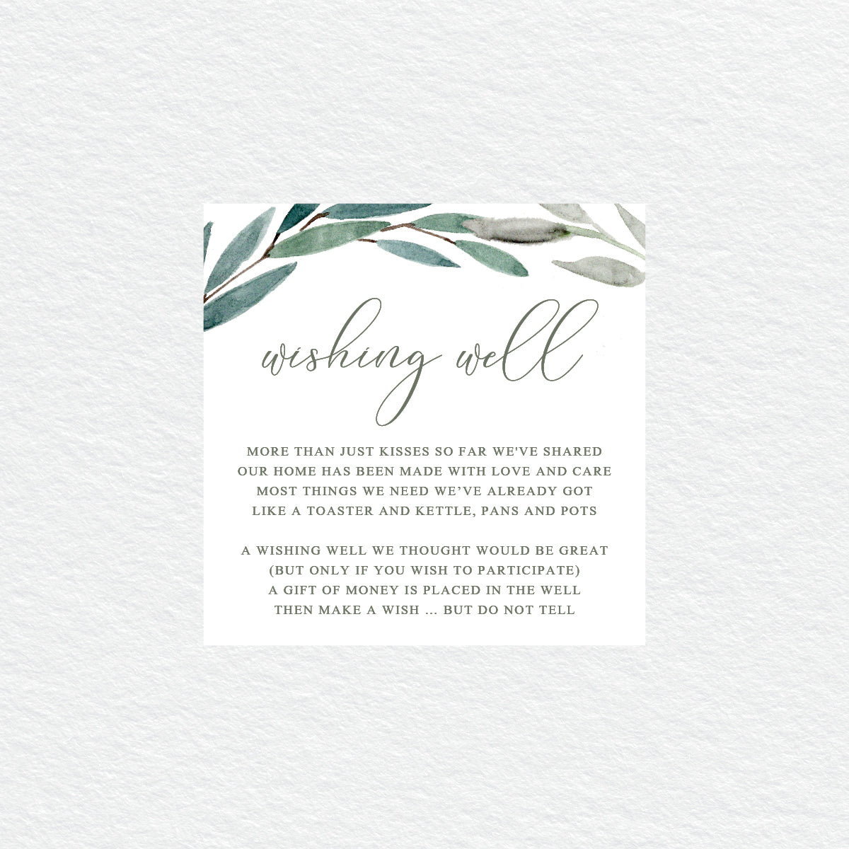 Botanical Bliss Wishing Well Card