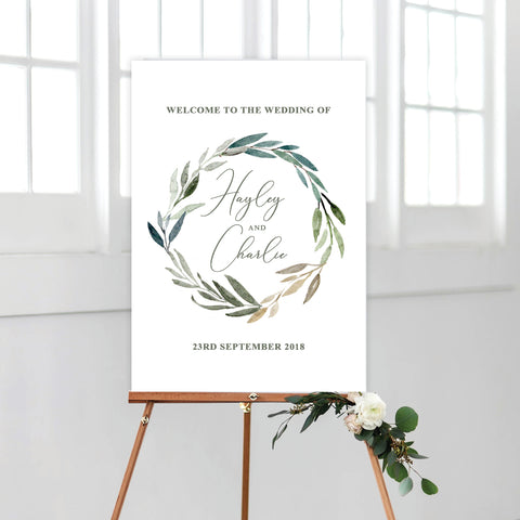 Boho Flourish Welcome Sign