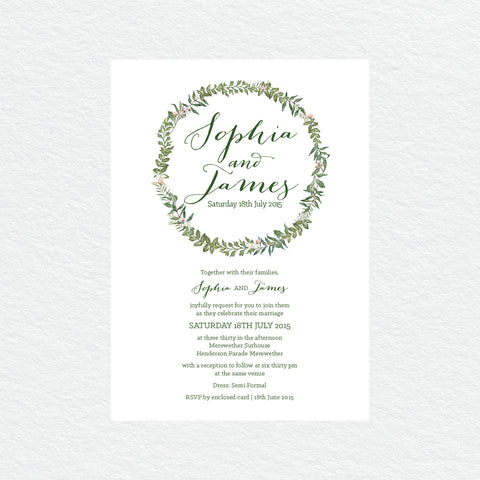 Boho Flourish Rectangle Invitation