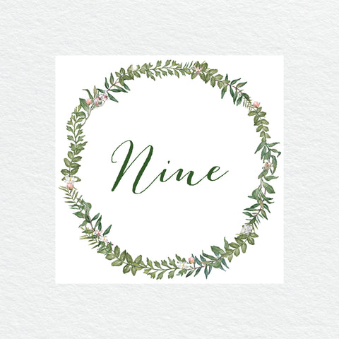 Botanical Wreath Placecard