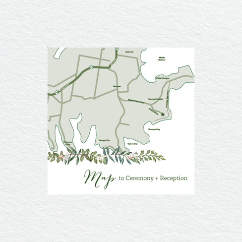 Botanical Wreath Bonbonierre Tag