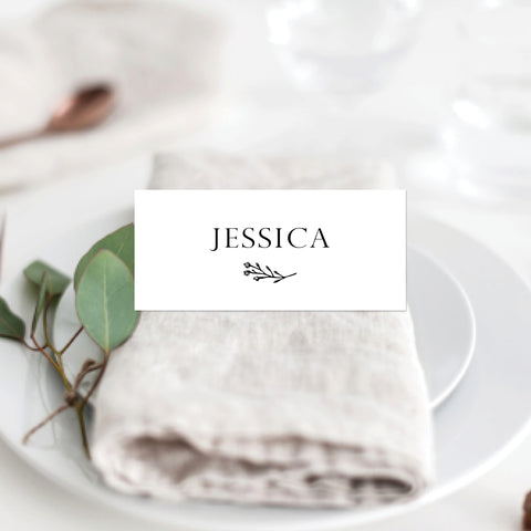 Ebony Script Placecard