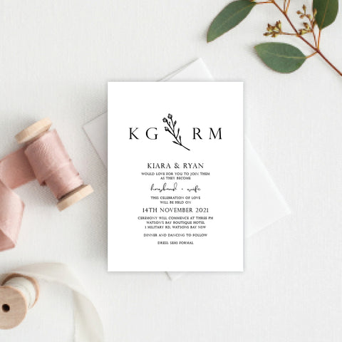 Modern Marble Save the Date Card