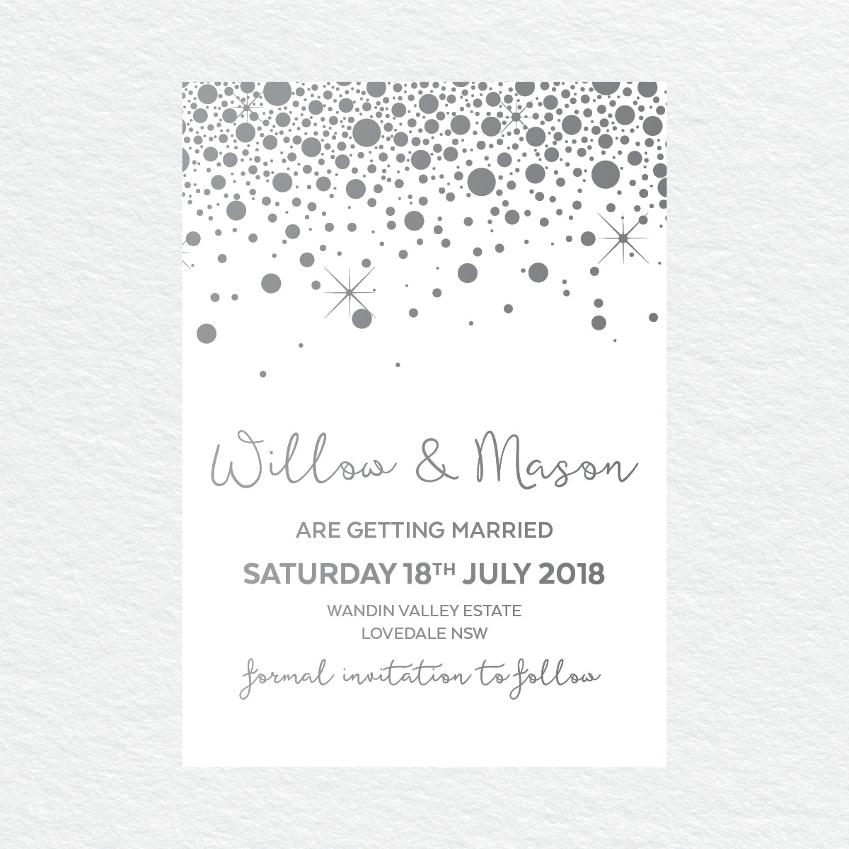 Confetti Party Save the Date Card