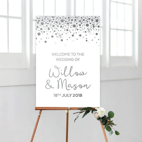 Modern Marble Welcome Sign