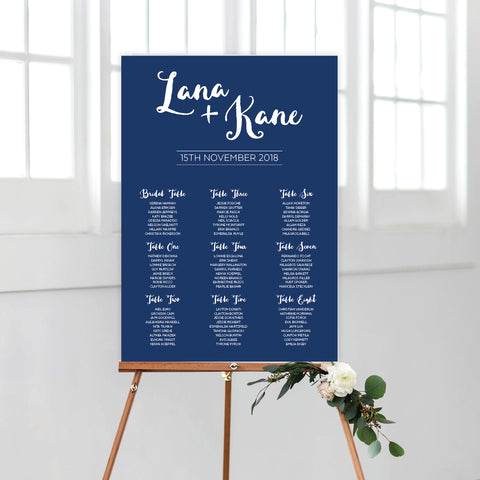 In Bloom (Navy) Seating Chart