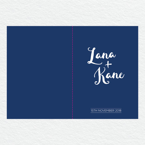 Deep Blue RSVP Card