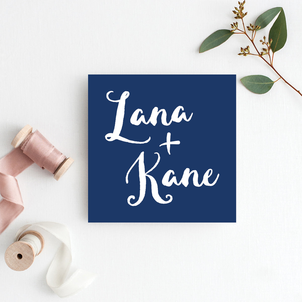 Deep Blue Square Invitation