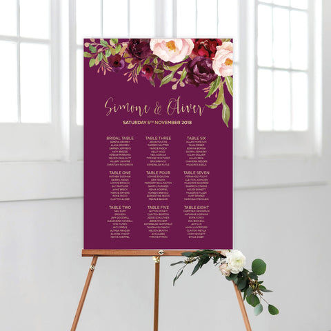 In Bloom (Navy) Seating Chart