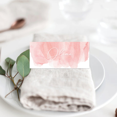 Watercolour Blooms Placecard