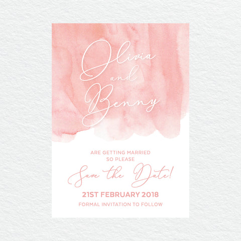 Boho Flourish Save the Date Card