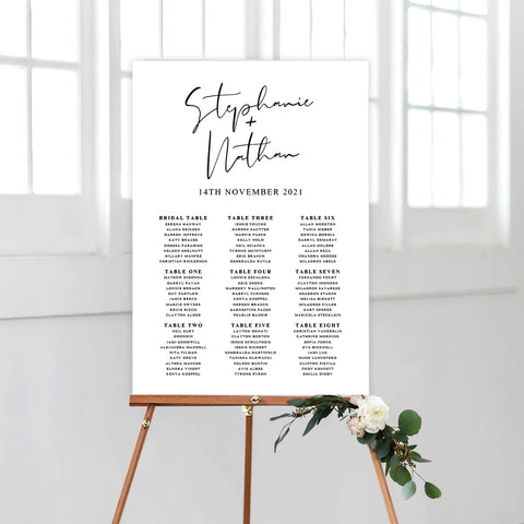 Watercolour Love Seating Chart