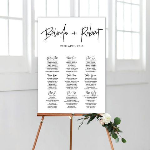 Confetti Party Seating Chart