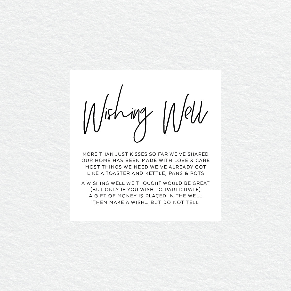 Fresh Type Wishing Well Card