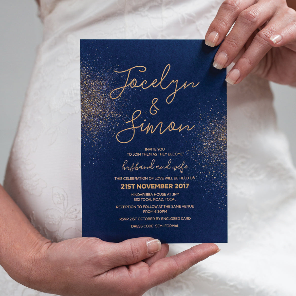 Glitter Bomb Rectangle Invitation