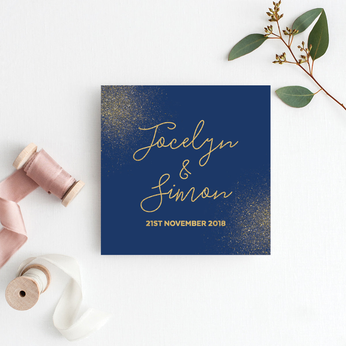 Glitter Bomb Square Invitation