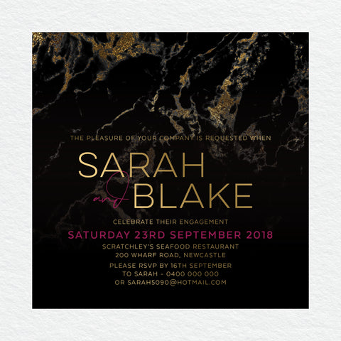 In Bloom (White) Save the Date Card