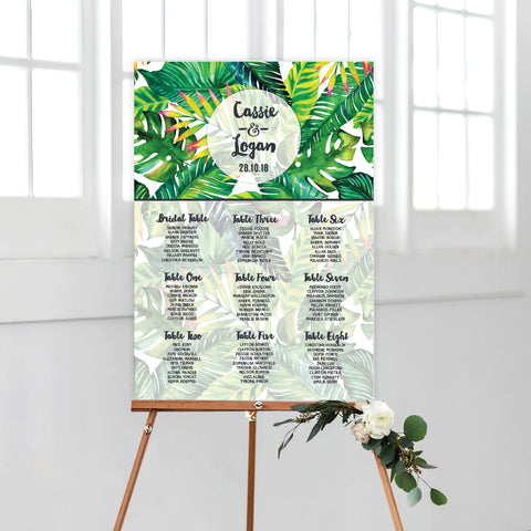 Botanical Bliss Seating Chart