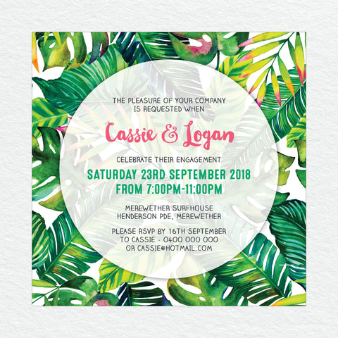 Beverly Hills Rectangle Invitation