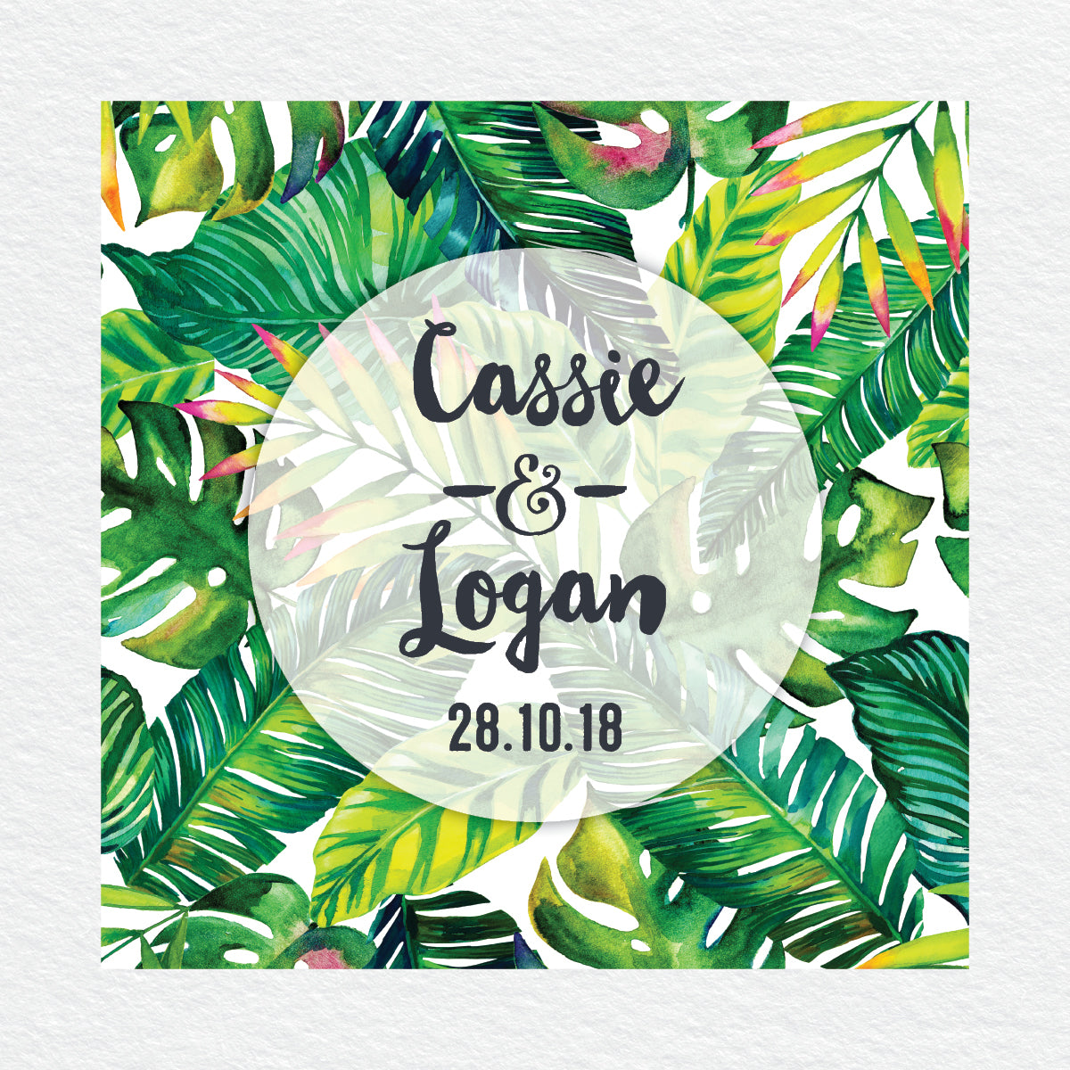 Gone Troppo Square Invitation