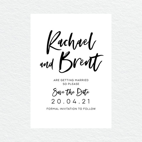 Rustic Wreath Save the Date Card