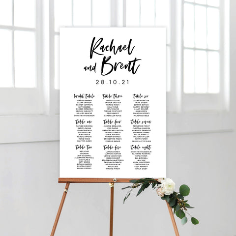 Floral Marsala Seating Chart
