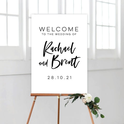 Modern Monogram Welcome Sign