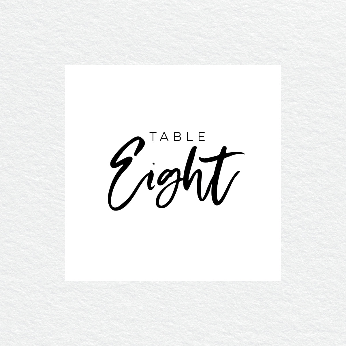 I Do Table Numbers
