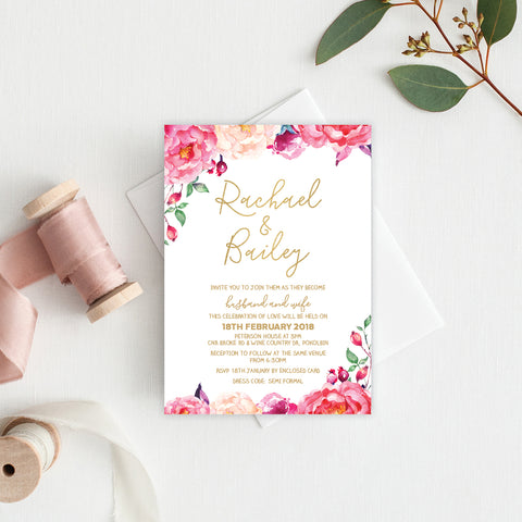 Botanical Bliss Rectangle Invitation