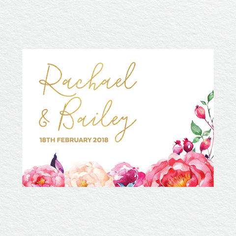 In Bloom (White) Placecard