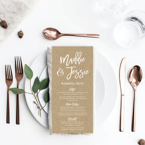 Rustic Laurels Menu