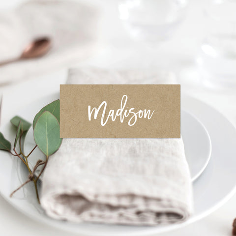 Floral Marsala Placecard