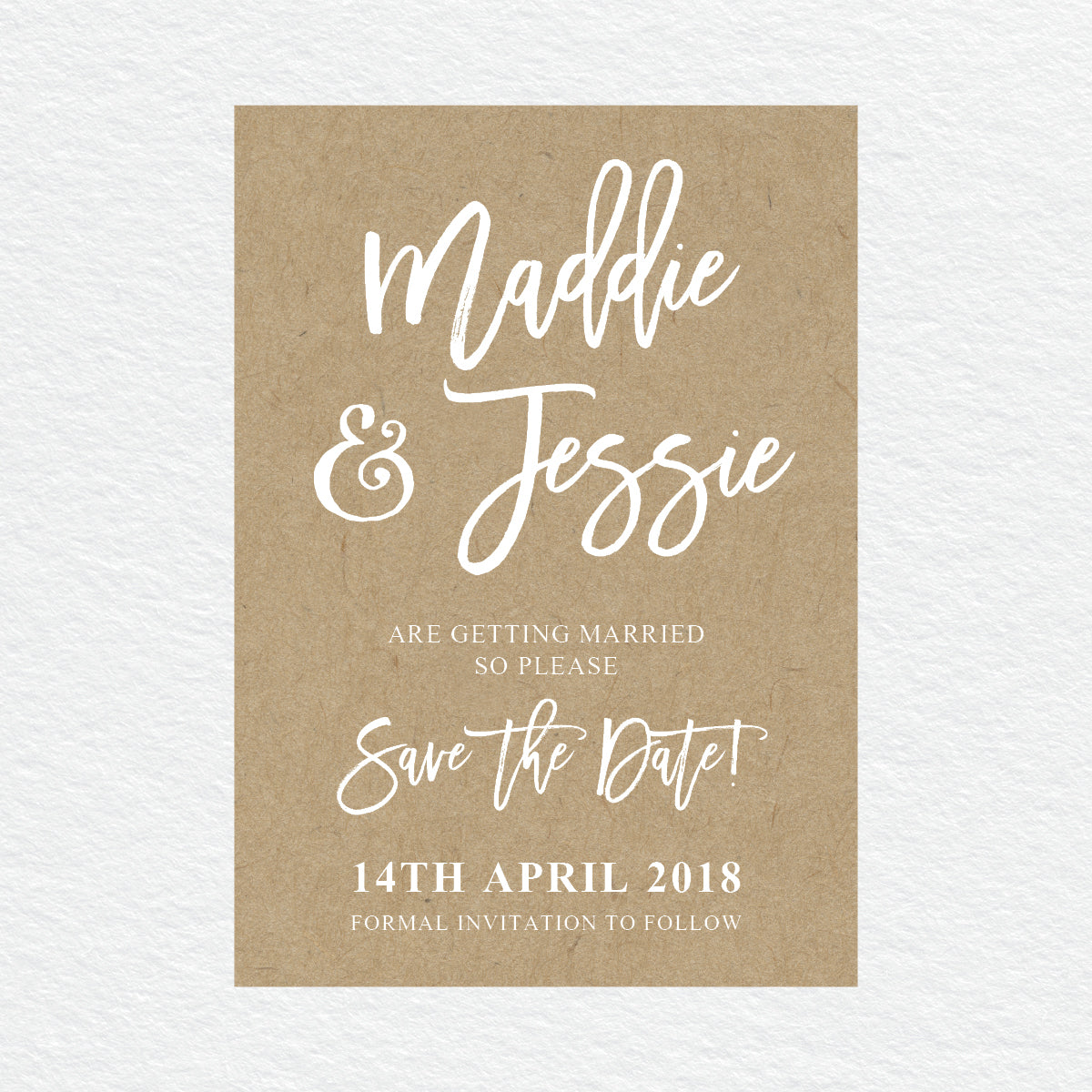 Kraft Party Save the Date Card