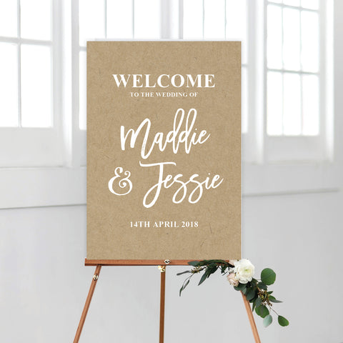 Rustic Laurels Welcome Sign