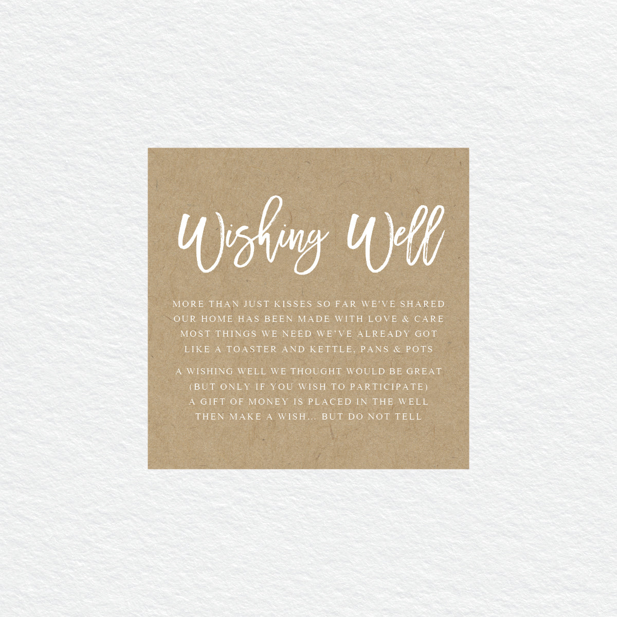 Kraft Party Wishing Well Card