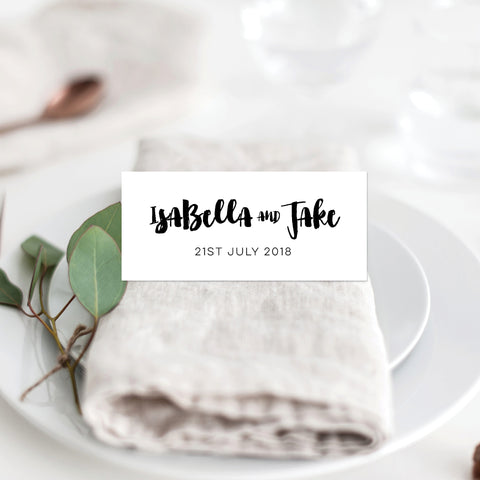 Floral Marsala Placecard