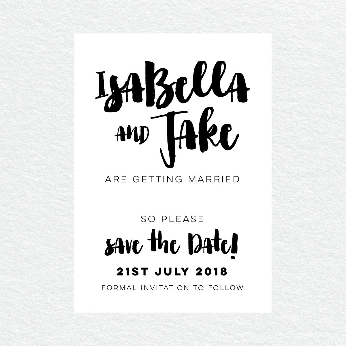 Love Struck Save the Date Card