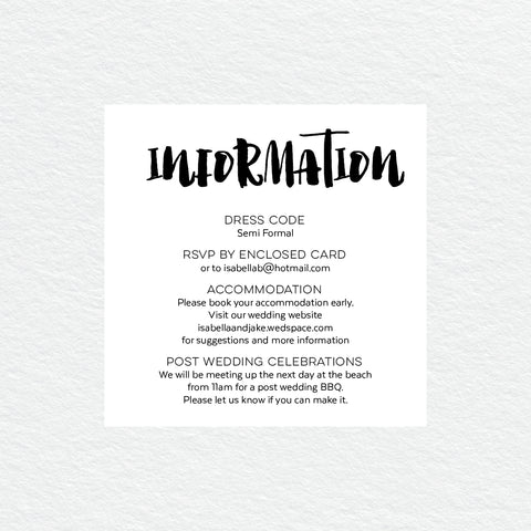 Branch of Love Information/Map Card